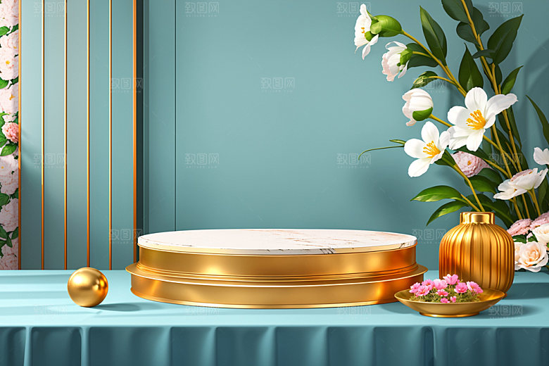 绿植插花简约高雅效果图