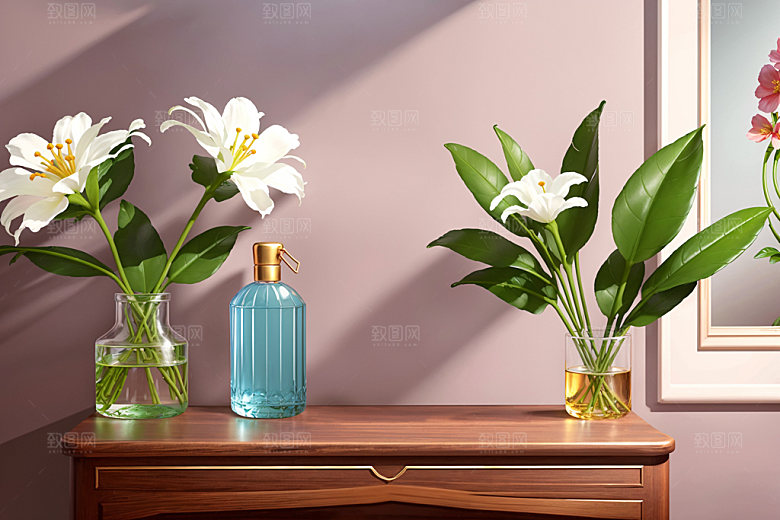 绿植插花水培家居效果图