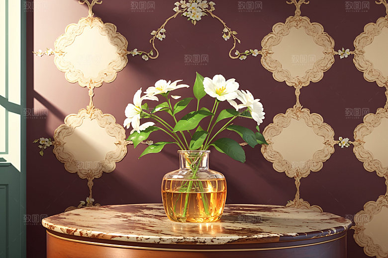 绿植插花高雅软装效果图