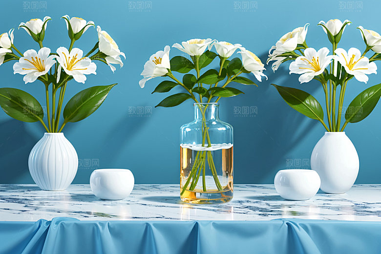 绿植插花高清高雅效果图