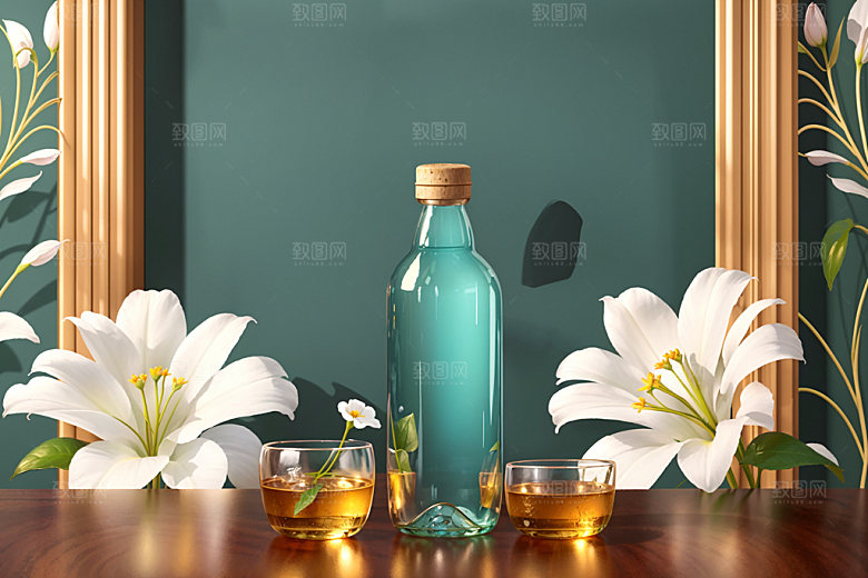绿植插花软装室内效果图