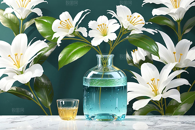 绿植插花家居高清效果图