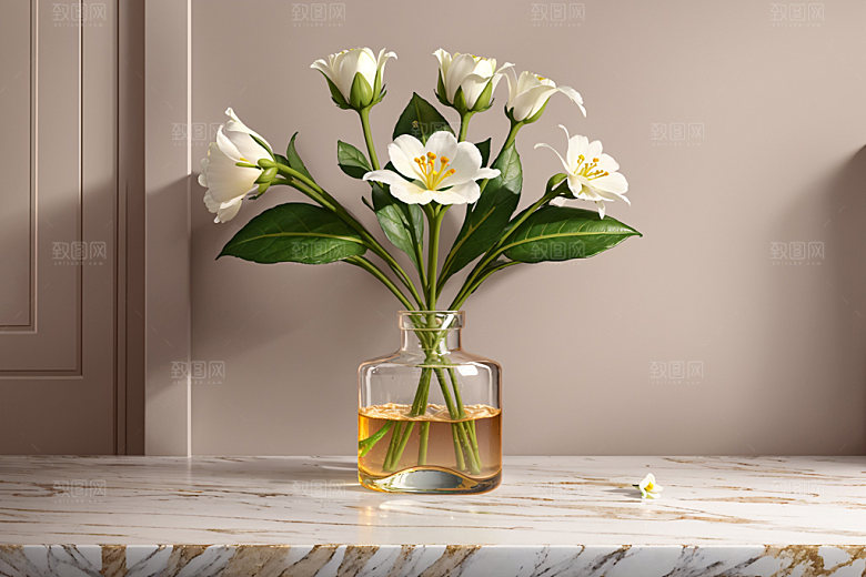 绿植插花装饰室内效果图