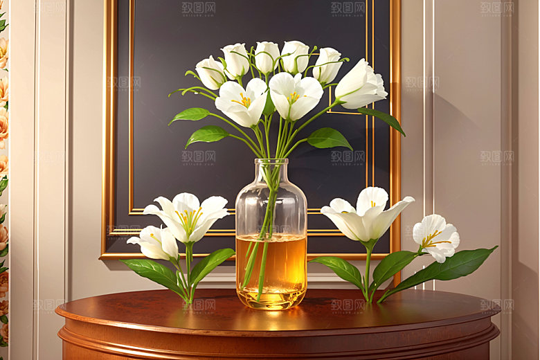 绿植插花高雅高清效果图