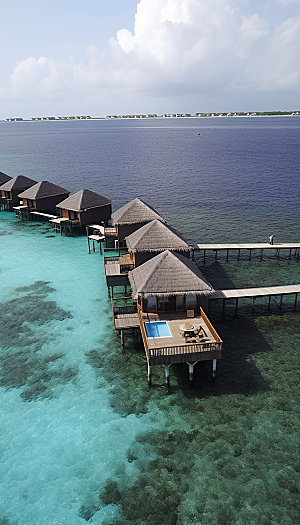 马尔代夫海岛出境游摄影图