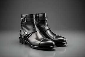 黑色马丁靴商品高清摄影图