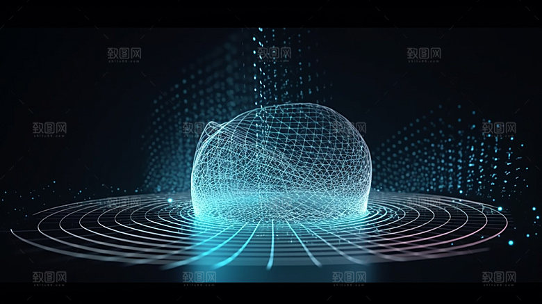 脉冲波科技感电子背景