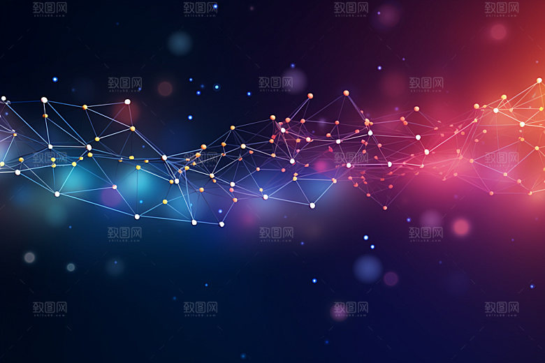 脉冲光线科技感背景图