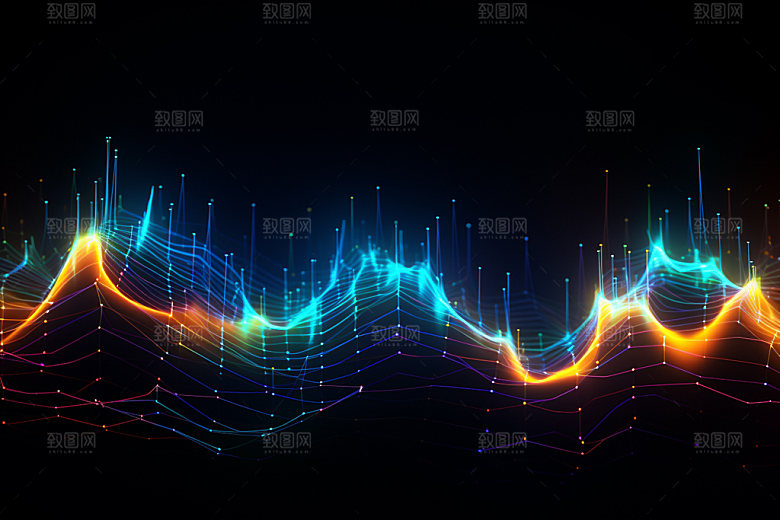 脉冲科技感未来背景图