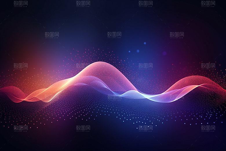 脉冲律动切线波背景图