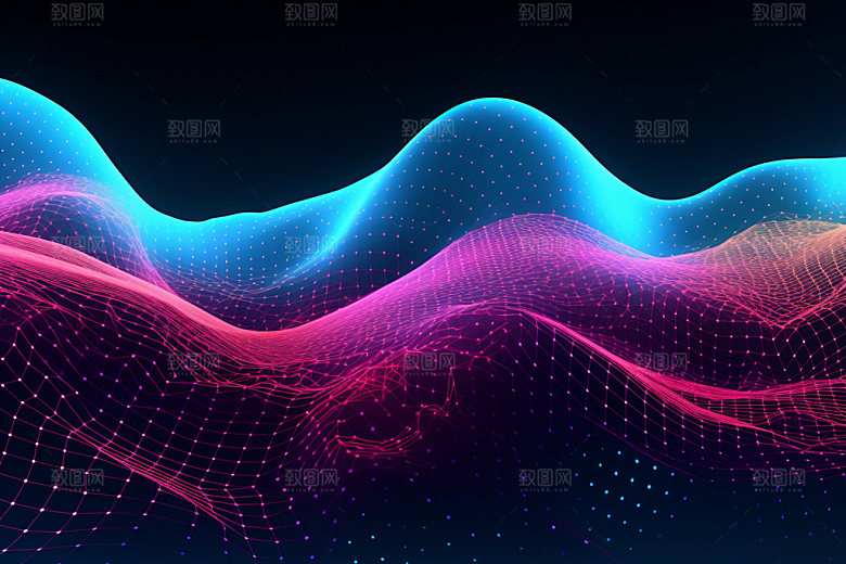 脉冲切线波光线背景图