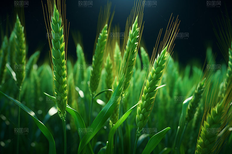 麦田植物粮食摄影图
