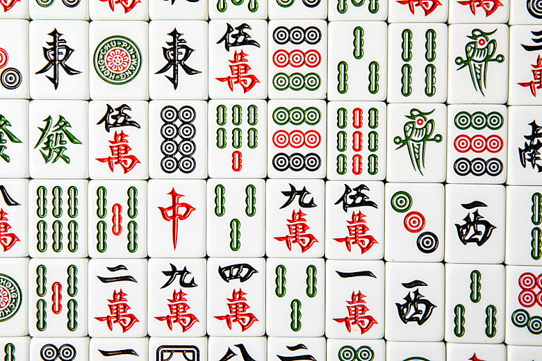 麻将休闲娱乐棋牌摄影图