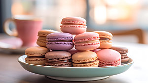 马卡龙甜品法式甜品摄影图