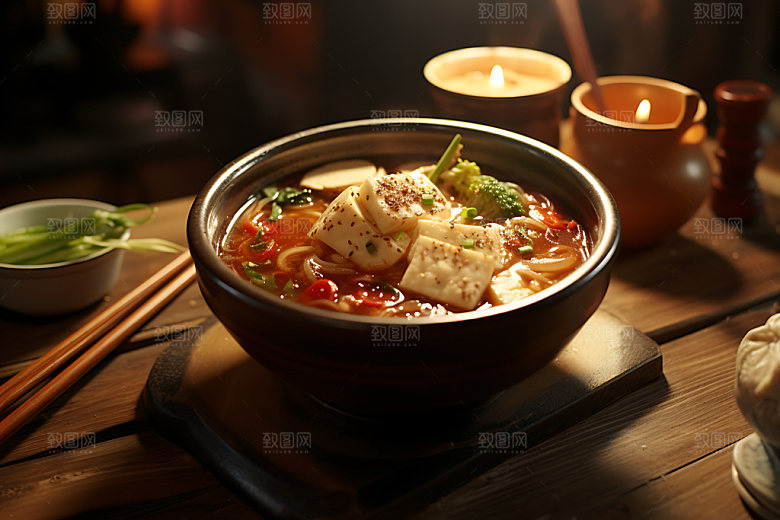 麻辣烫烫菜美食摄影图