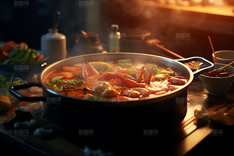 麻辣烫特色小吃摄影图