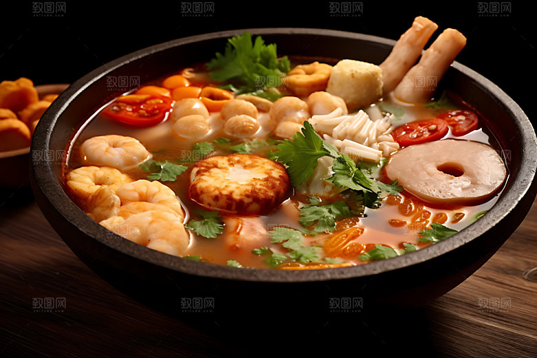 麻辣烫美食小吃摄影图