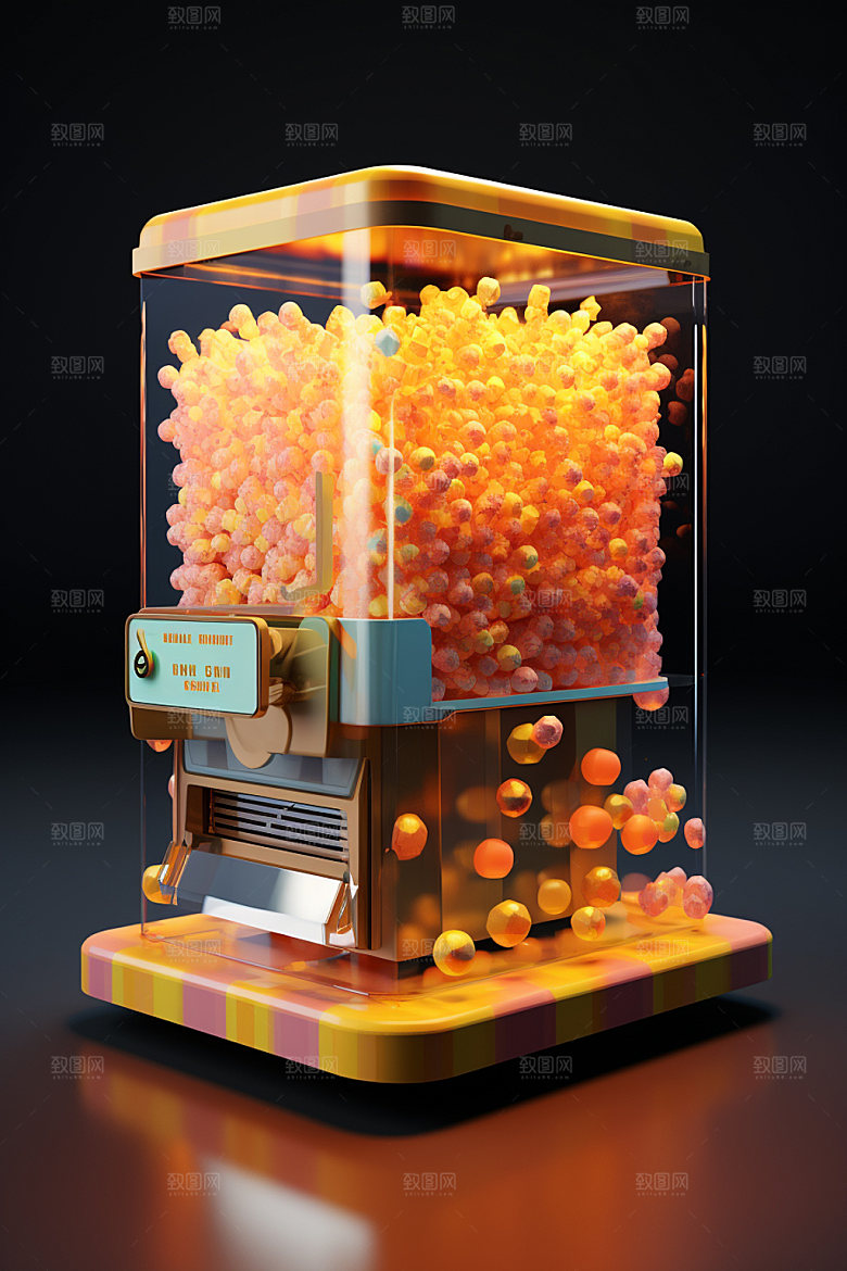 盲盒机购物3D模型