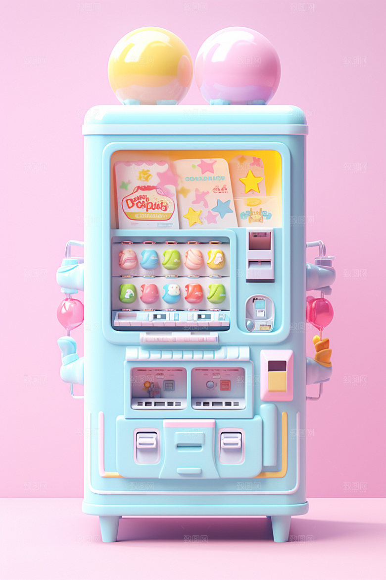盲盒机3D购物模型