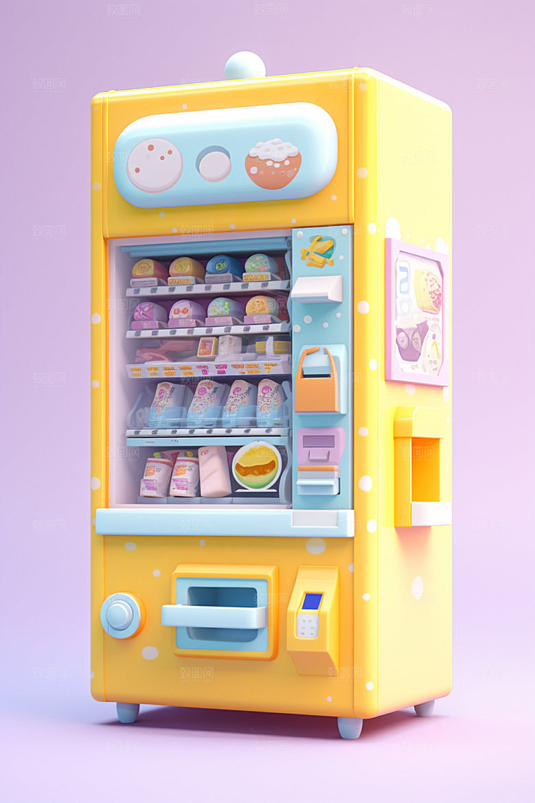 盲盒机3D促销模型