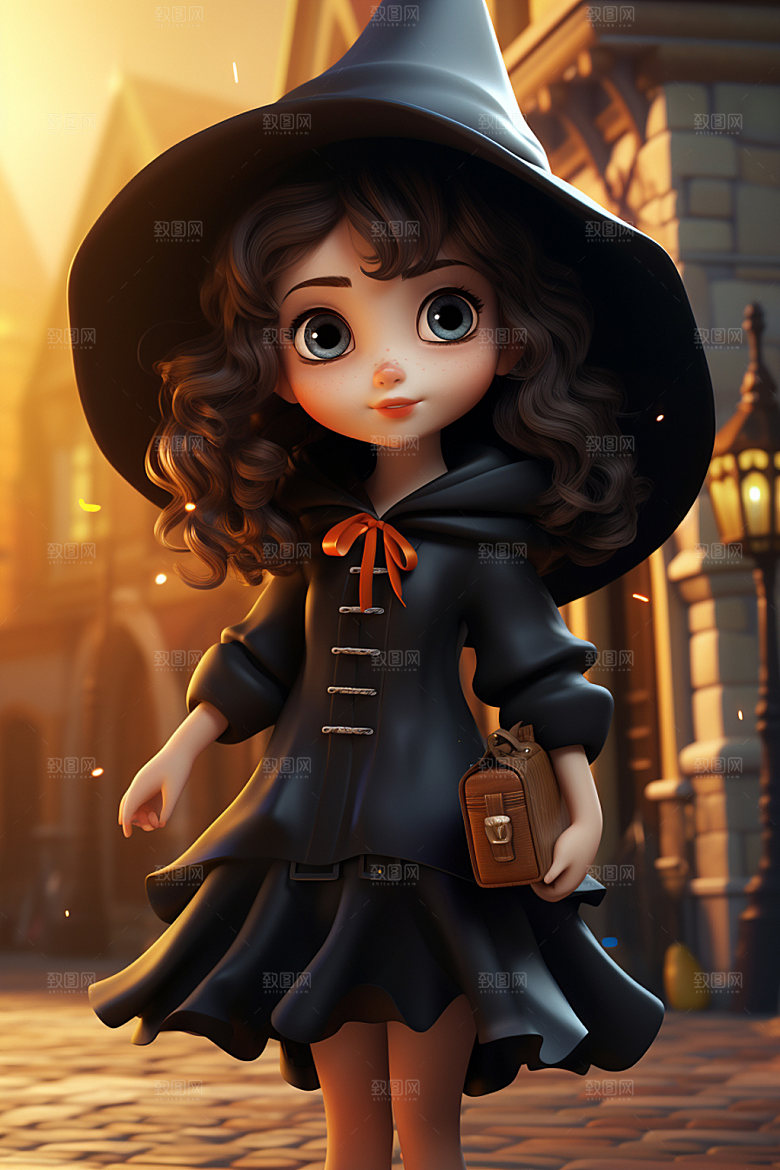 万圣节少女玩偶女孩模型