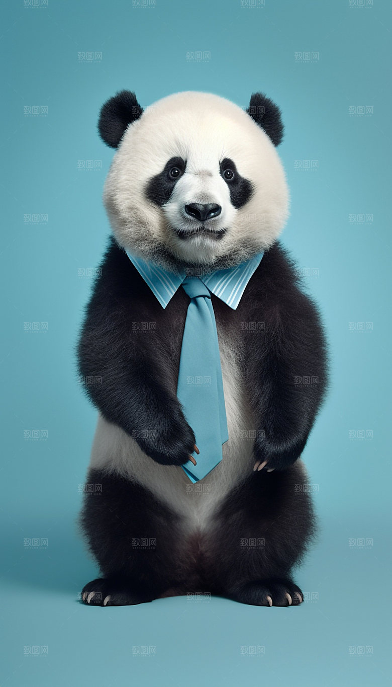 动物可爱证件照摄影图
