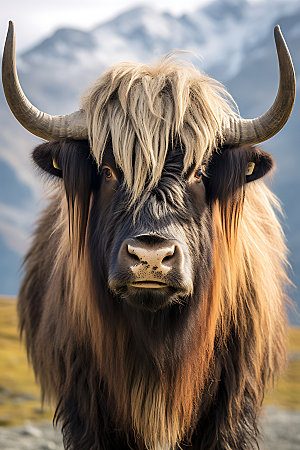 牦牛家畜高原摄影图