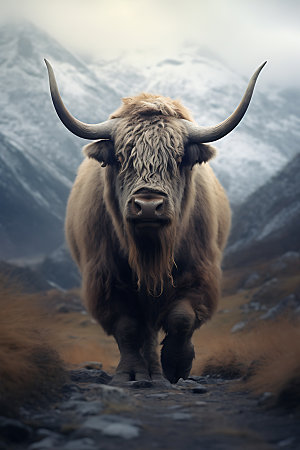 牦牛西藏高清摄影图