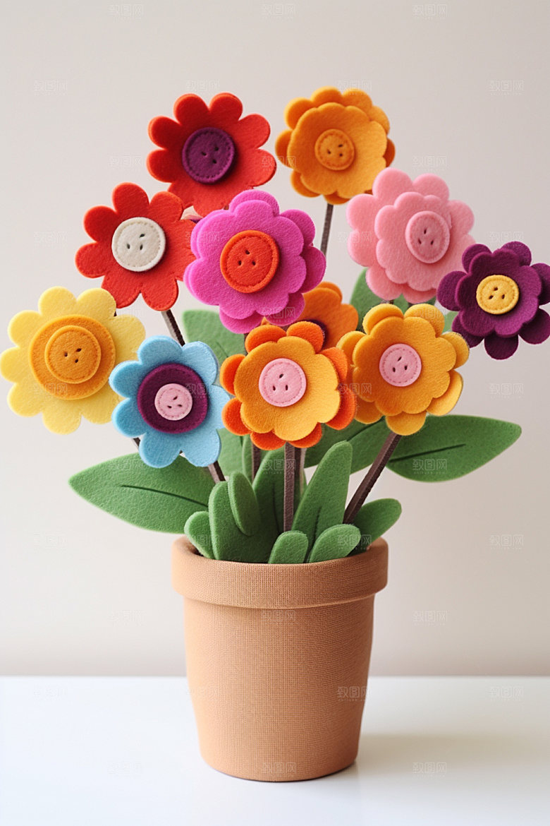 感恩节插画羊毛毡矢量素材