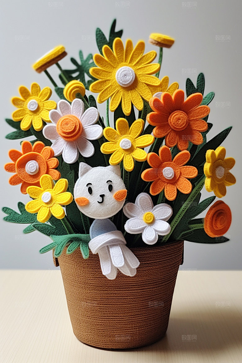 感恩节花卉花束母亲节矢量素材