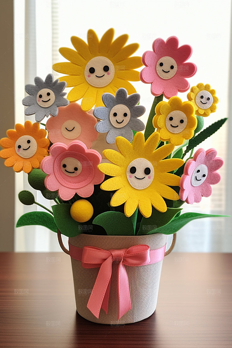 感恩节母亲节花卉花束矢量素材