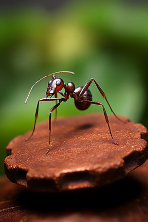 蚂蚁搬石头高清特写摄影图