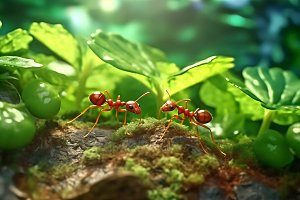 蚂蚁昆虫科普摄影图