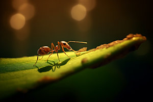 蚂蚁高清生物观察摄影图