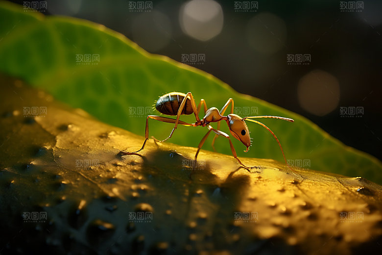蚂蚁自然科学生物观察摄影图