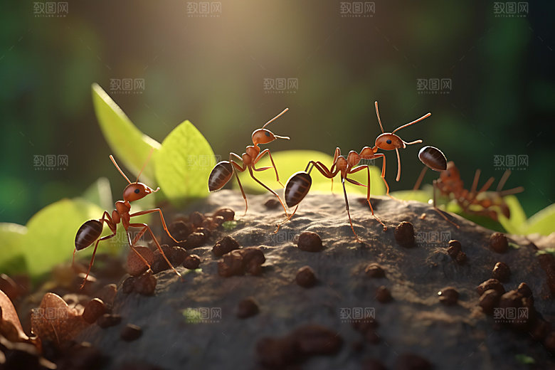 蚂蚁科普生物观察摄影图