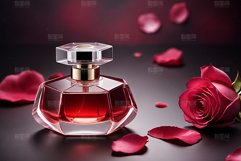 玫瑰香水立体美容样机