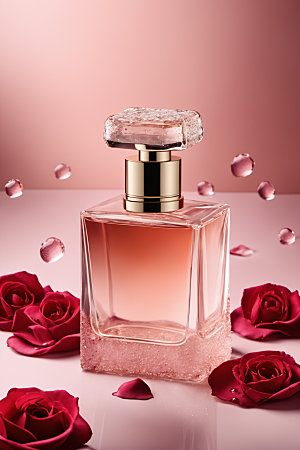 玫瑰香水美妆香氛样机
