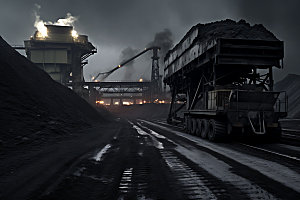 煤炭资源石料摄影图