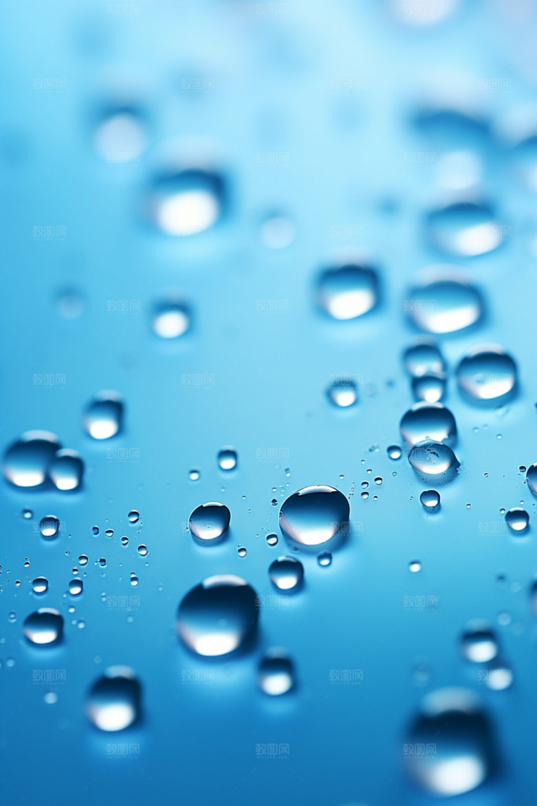 彩色雨滴元素水珠背景图