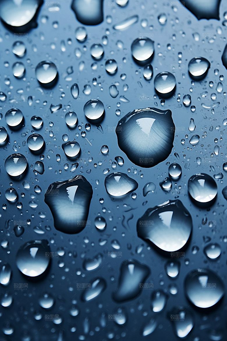 彩色雨滴元素质感背景图