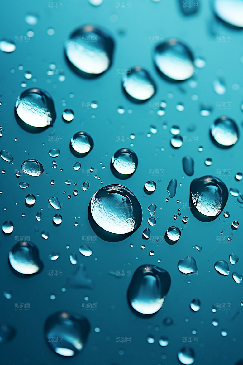 彩色雨滴元素质感背景图