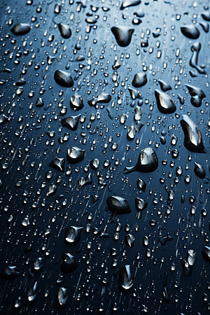 彩色雨滴水滴透明背景图