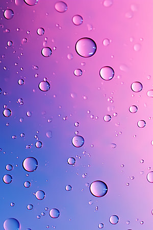 彩色雨滴透明质感背景图