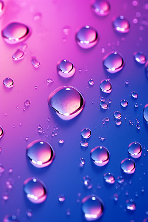 彩色雨滴通透水滴背景图