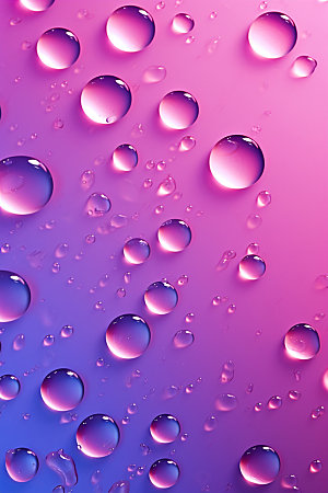 彩色雨滴透明水珠背景图