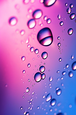 彩色雨滴水滴质感背景图