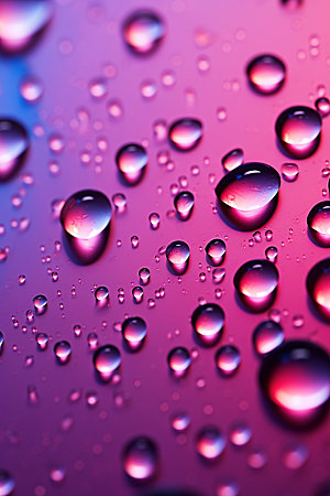彩色雨滴通透水滴背景图