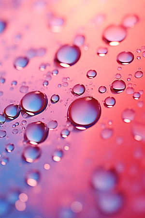 彩色雨滴水滴通透背景图