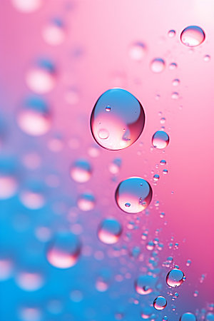 彩色雨滴水滴通透背景图